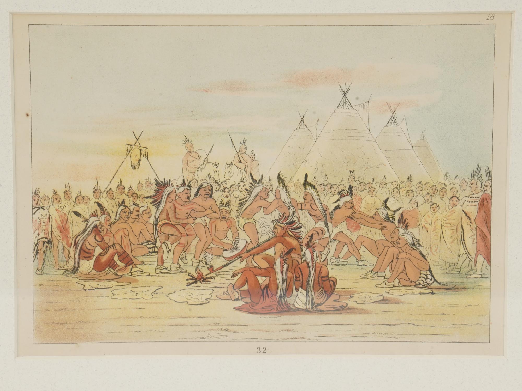 ANTIQUE PRINTS NATIVE AMERICANS BY GEORGE CATLIN PIC-7